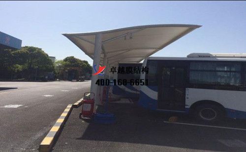 運城膜結構充電站樁車棚【公共交通有限公司等】工程設計施工案例