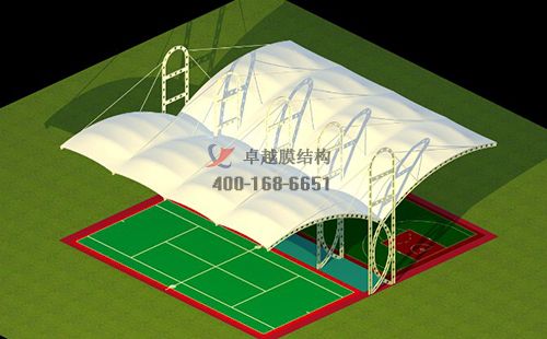 鄭州大學網球場膜結構雨棚項目