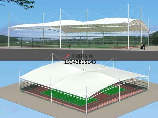 煙台籃球場膜結構罩棚【設計施工】